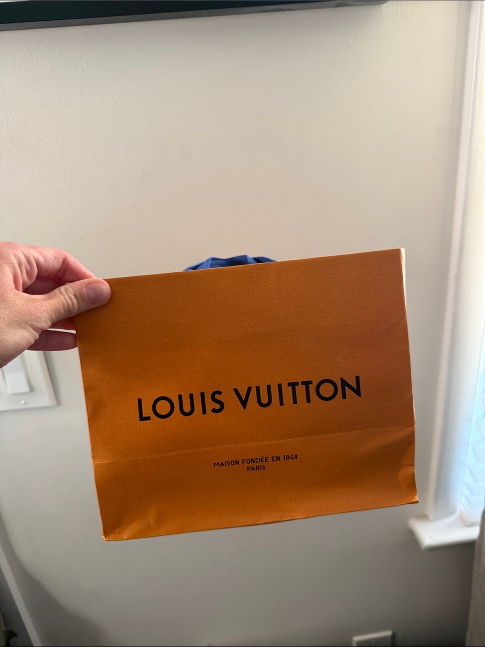 Louis Vuitton Orange and Blue Gift Bag